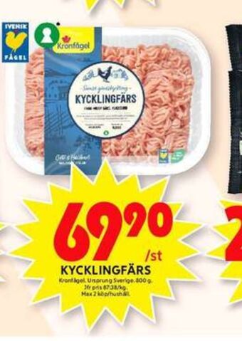 ICA Maxi Kronfågel kycklingfärs erbjuda