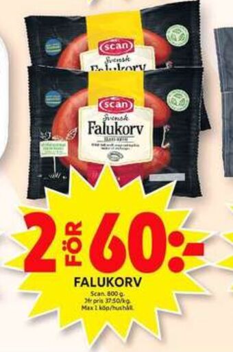 ICA Maxi Scan falukorv erbjuda