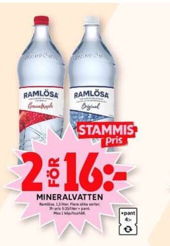 Granatäpple mineralvatten