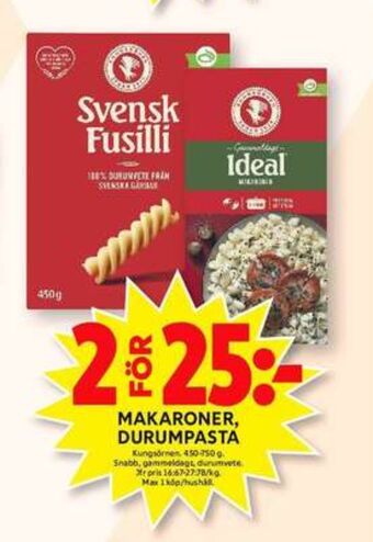 ICA Maxi Kungsörnen makaroner erbjuda