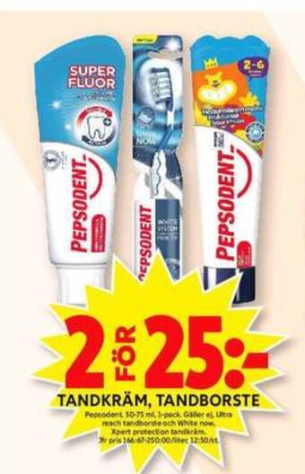 ICA Maxi Pepsodent tandkräm erbjuda