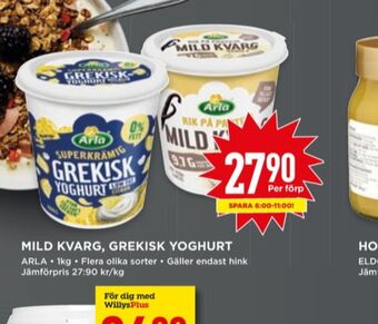 Willys Arla kvarg erbjuda
