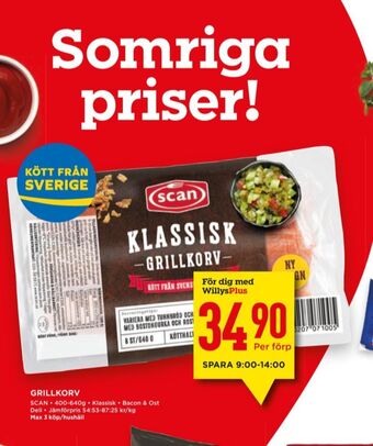 Willys Scan grillkorv erbjuda