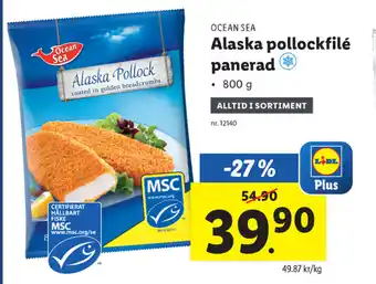 Lidl Alaska pollockfilé panerad erbjuda
