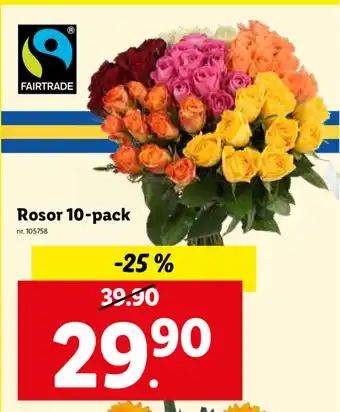 Lidl Rosor 10-pack erbjuda
