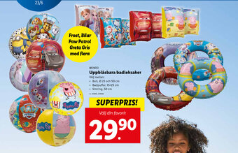 Lidl Uppblåsbara badleksaker erbjuda