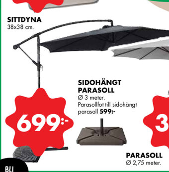 ÖoB Sidohängt parasoll erbjuda