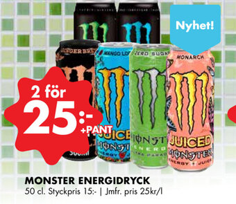 ÖoB Monster energidryck erbjuda