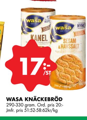 ÖoB Wasa knäckebröd erbjuda