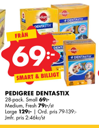 ÖoB Pedigree dentastix erbjuda