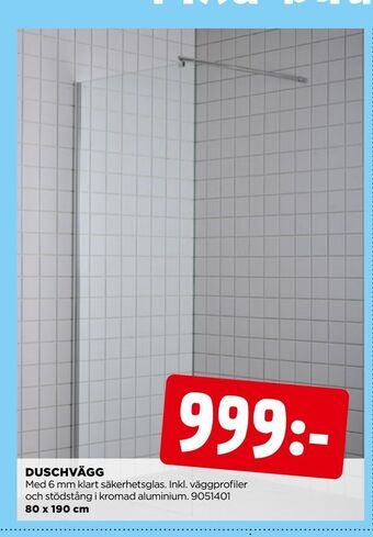 Jem&Fix Duschvägg erbjuda