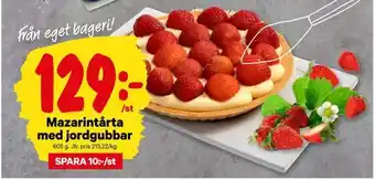 City Gross Mazarintårta med jordgubbar erbjuda