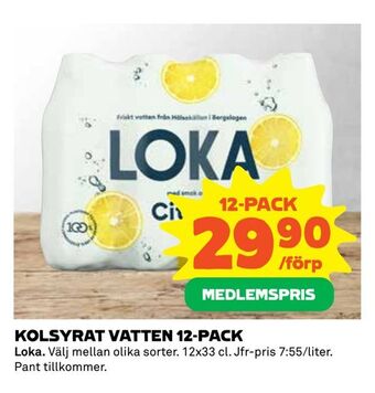 Coop Extra Kolsyrat vatten 12-pack erbjuda
