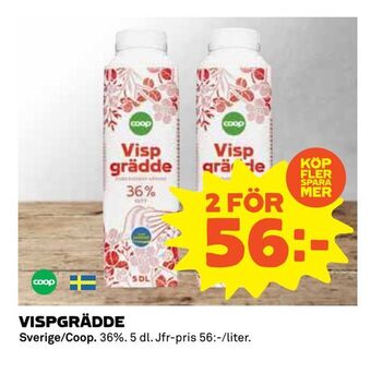 Coop Extra Vispgrädde erbjuda