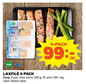 Coop Extra Laxfilé 4-pack erbjuda