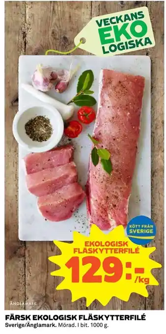 Coop Extra Färsk ekologisk fläskytterfilé erbjuda