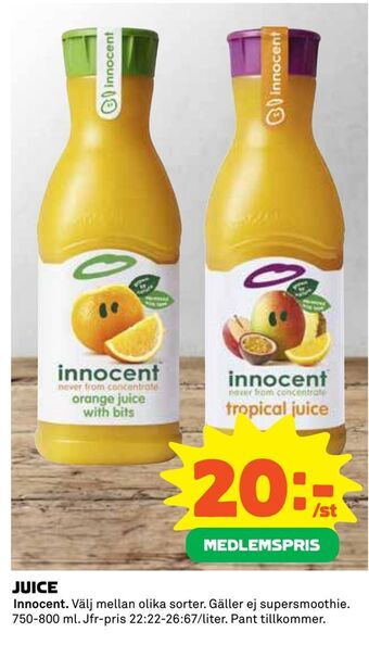 Coop Extra Juice erbjuda