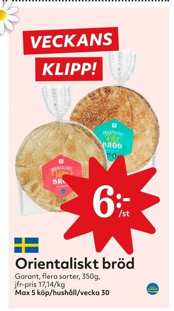 Hemköp Orientaliskt bröd erbjuda
