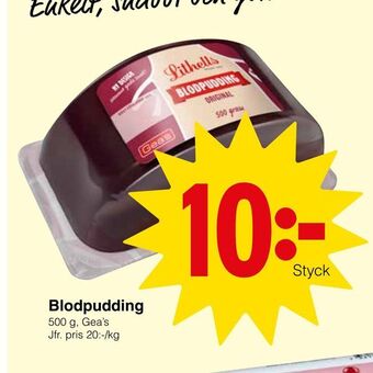 Matöppet Blodpudding erbjuda