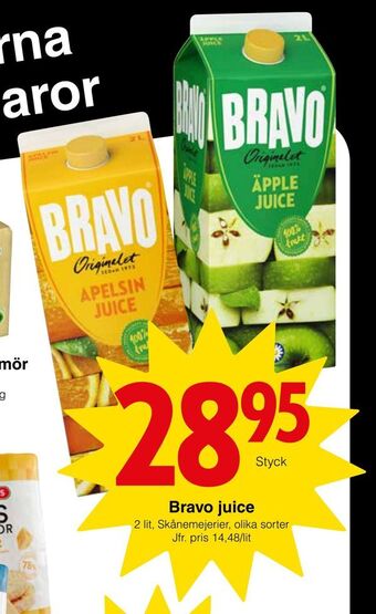 Matöppet Bravo juice erbjuda