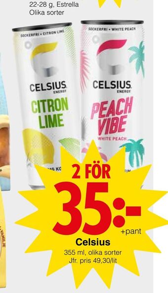 Matöppet Celsius erbjuda