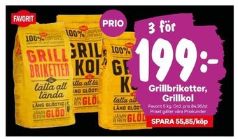 City Gross Grillbriketter, grillkol erbjuda