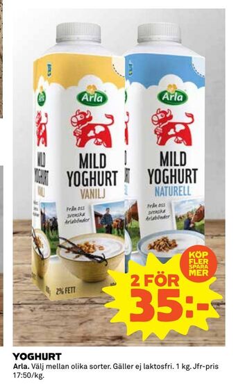 Coop Extra Yoghurt erbjuda
