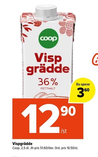 Coop Extra Vispgrädde erbjuda
