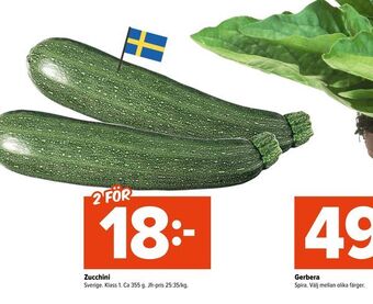 Coop Extra Zucchini erbjuda