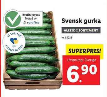 Lidl Svensk gurka erbjuda