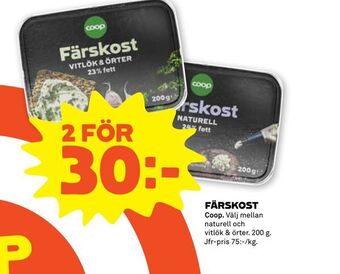 Stora Coop Färskost erbjuda