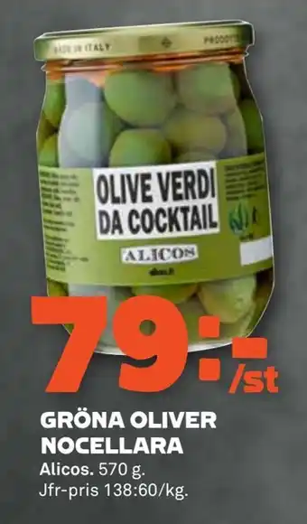 Stora Coop Gröna oliver nocellara erbjuda
