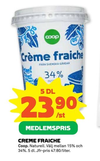 Stora Coop Creme fraiche erbjuda