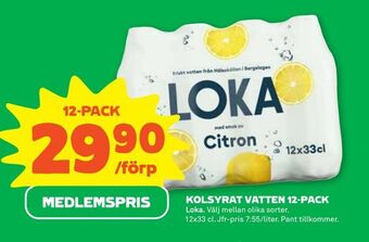 Stora Coop Kolsyrat vatten 12-pack erbjuda
