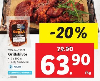 Lidl SVEA LANTKÖTT grillskivor erbjuda