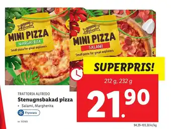 Lidl TRATTORIA ALFREDO stenugnsbakad pizza erbjuda