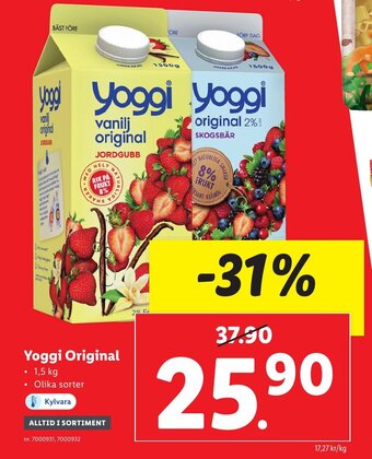 Lidl Yoggi original erbjuda