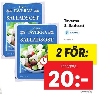 Lidl Taverna salladsost erbjuda