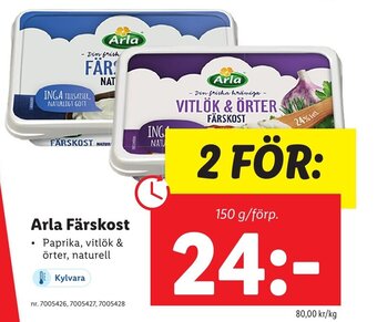 Lidl Arla färskost erbjuda