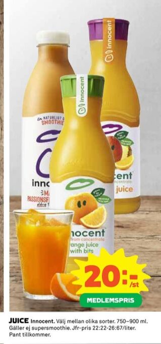 Coop Innocent juice erbjuda