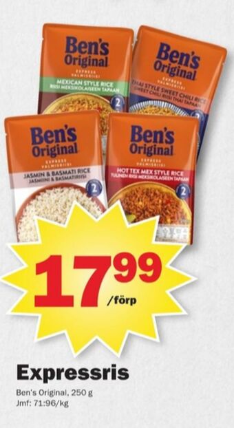Pekås Bens original ris erbjuda