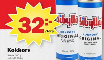 Pekås Sibylla kokkorv erbjuda