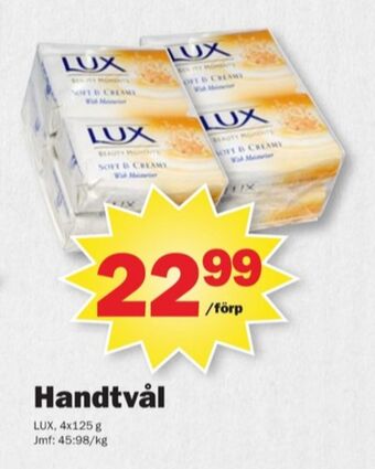 Pekås Lux tvål erbjuda