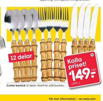 Rusta Cutler bestick erbjuda