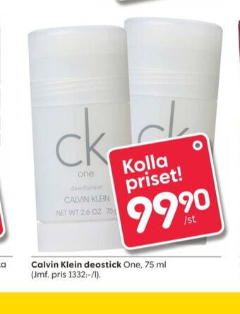 Rusta Calvin klein deodorant erbjuda