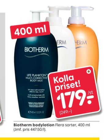 Rusta Biotherm bodylotion erbjuda