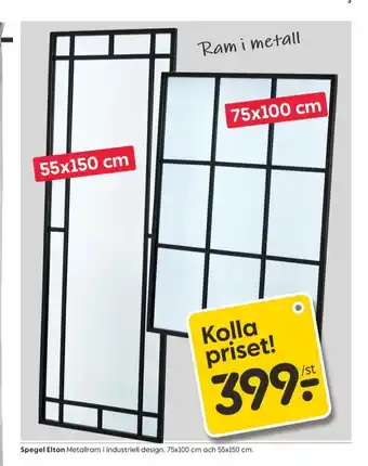 Rusta Polly speglar erbjuda
