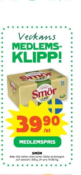 Stora Coop Svenskt smör erbjuda