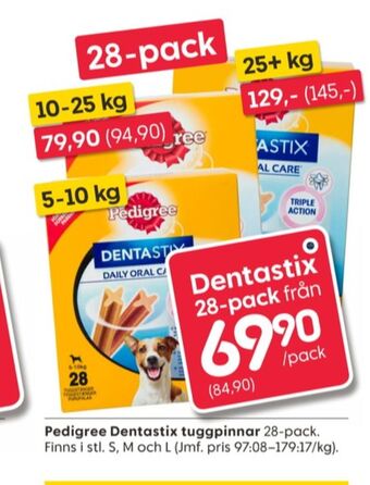 Rusta Dentastix hundsnacks erbjuda