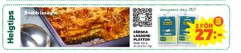 Stora Coop Coop lasagneplattor erbjuda